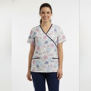 S. B. Scrub top size medium floral pattern